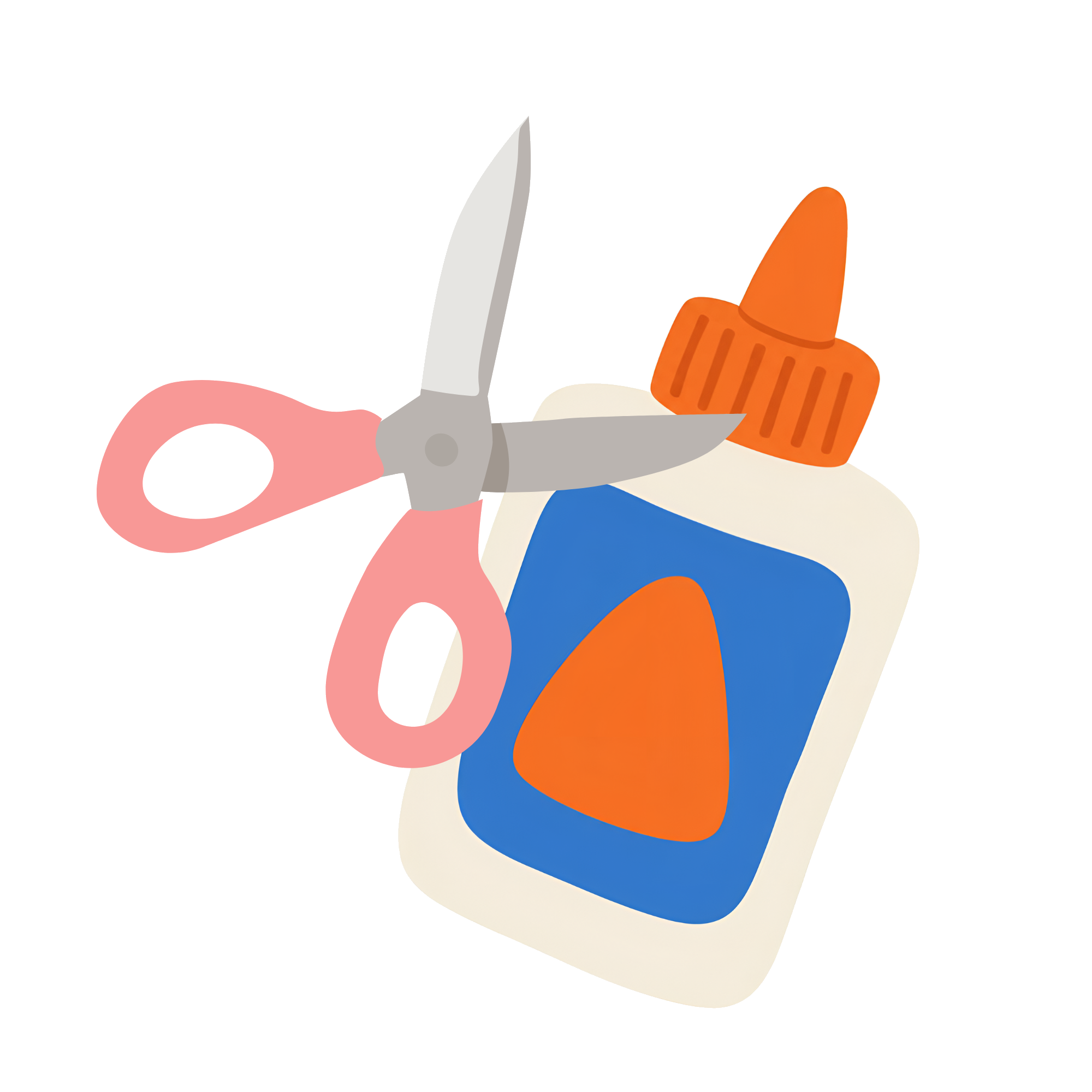Scissors and glue