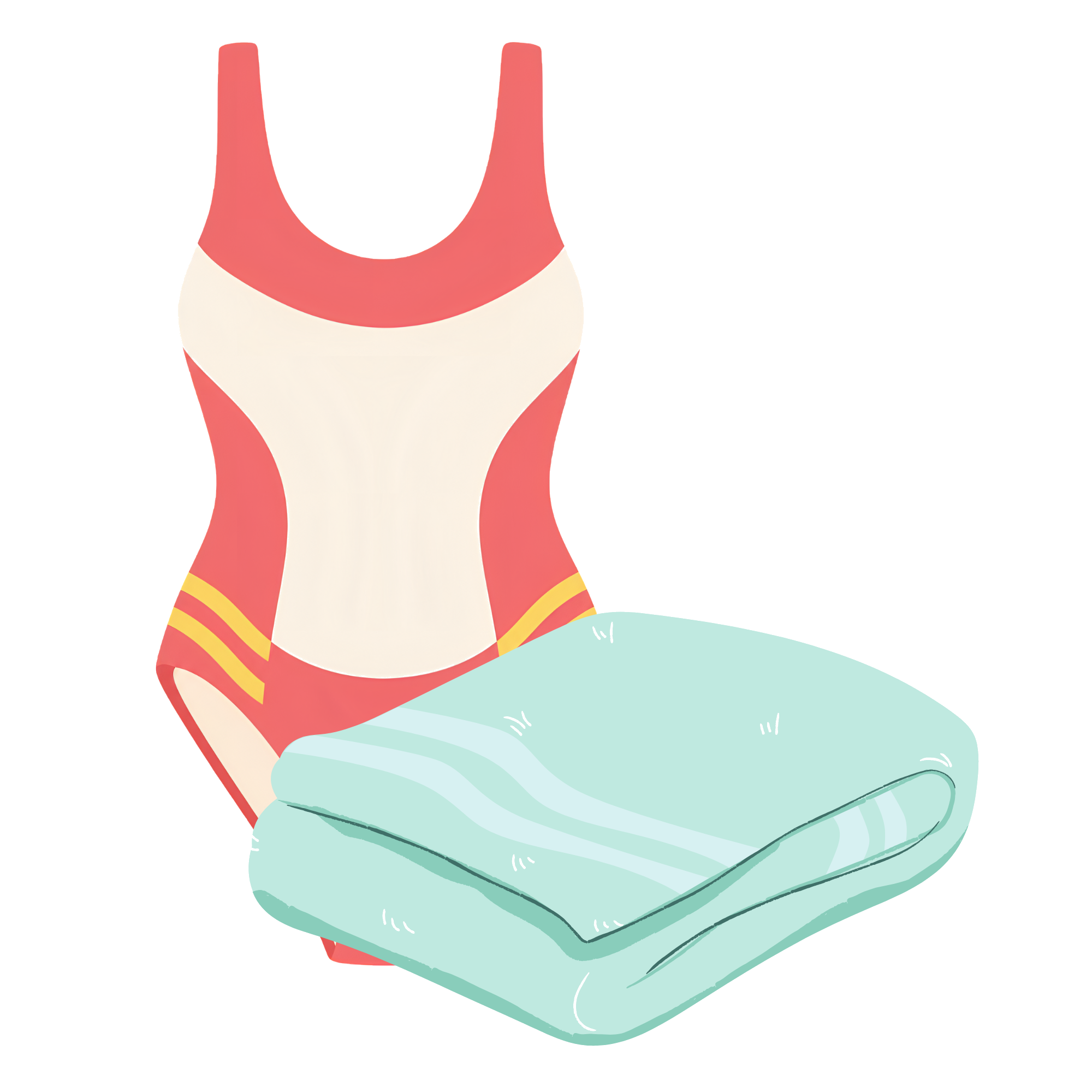Swimsuit and towel