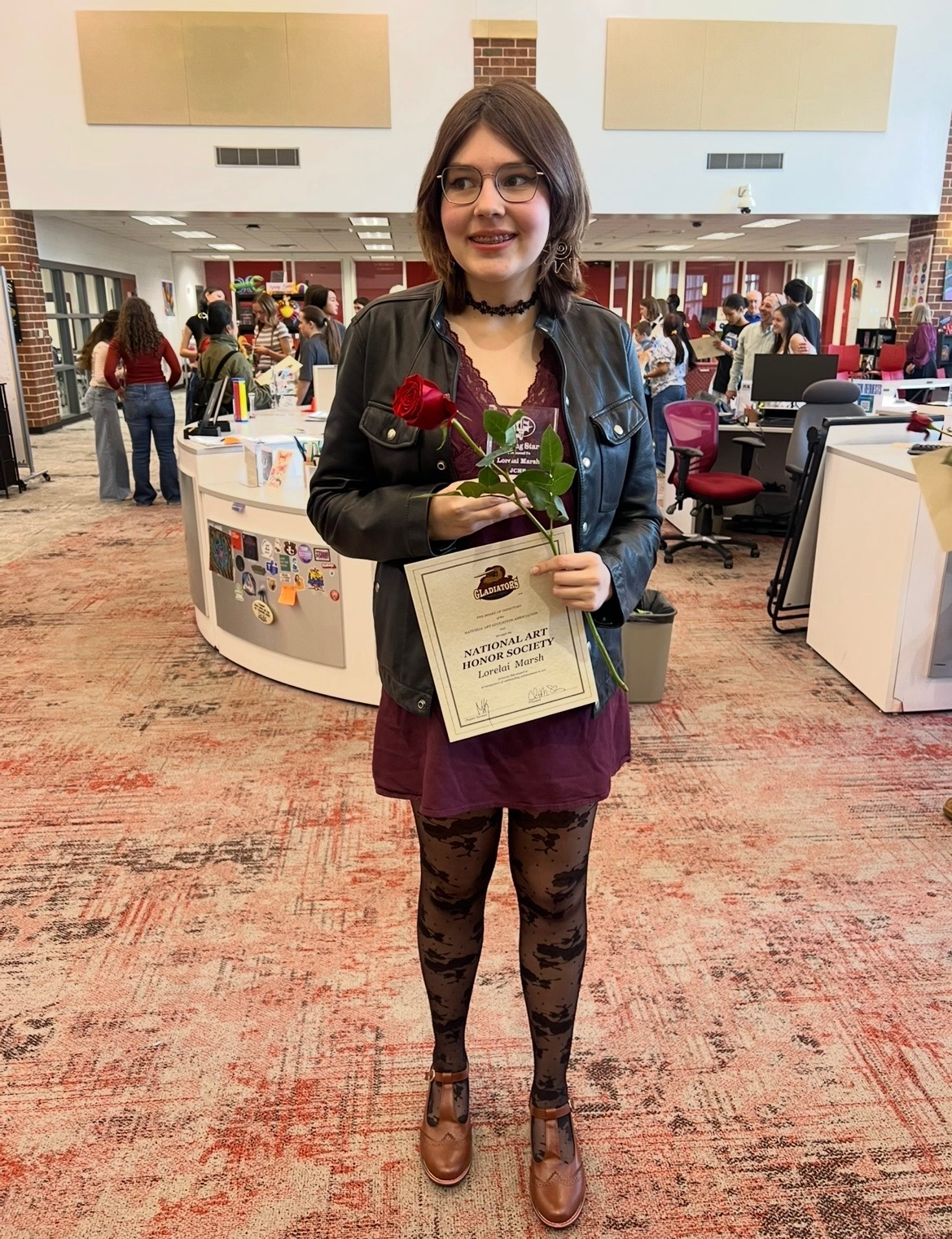 Lemonade with a National Art Honor Society certificate